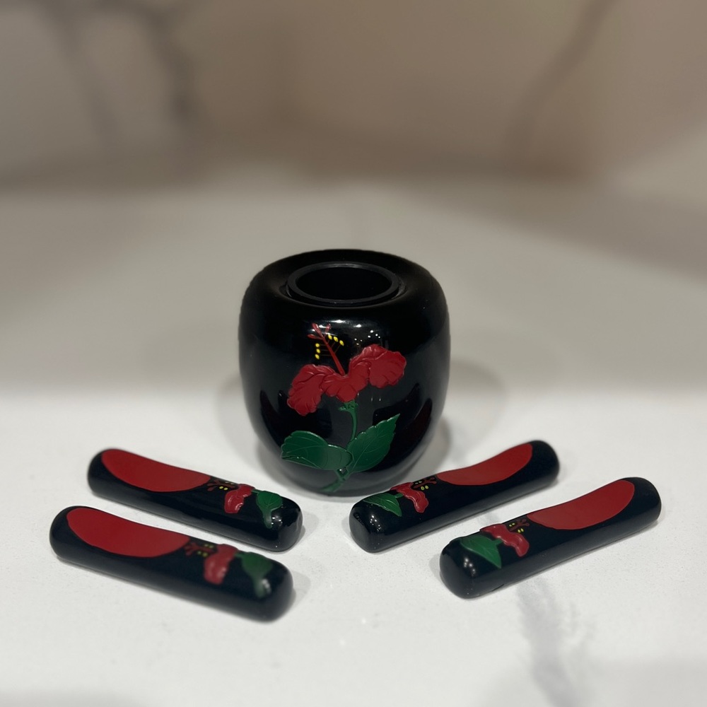 Vintage Chopstick Rests and Holder